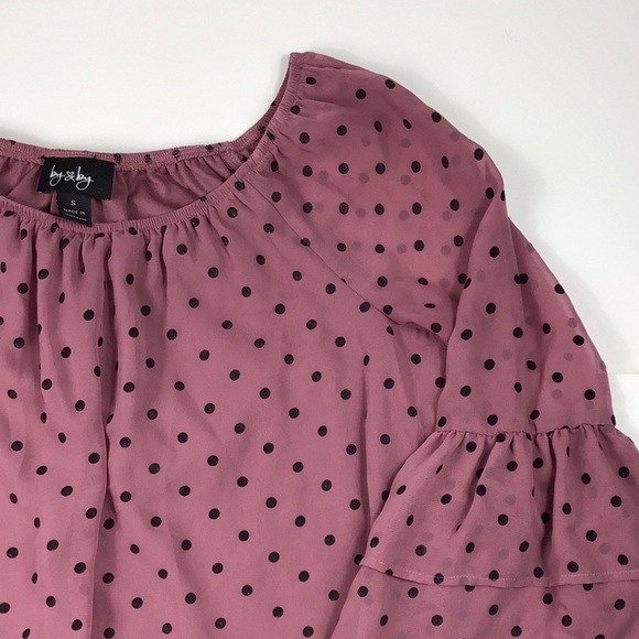 By and By > Mauve Polka Dot Top Small - Picture 7 of 10